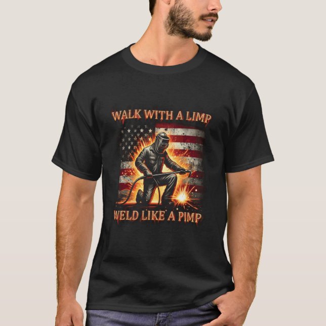 T-shirt Marcher avec une soudure boiteuse comme un soutene (Devant)