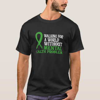 T-shirt Marcher pour un monde sans problème de santé menta