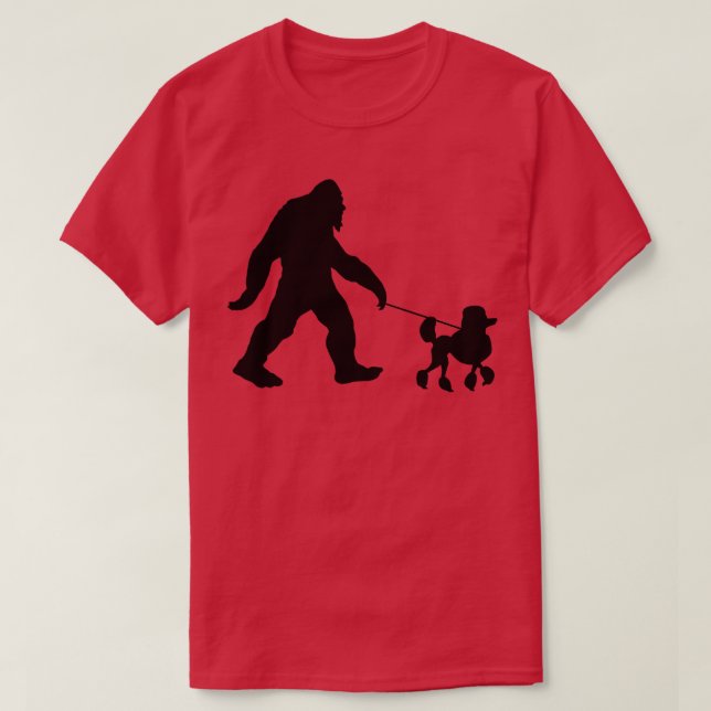 T-shirt Marcher son caniche (Design devant)