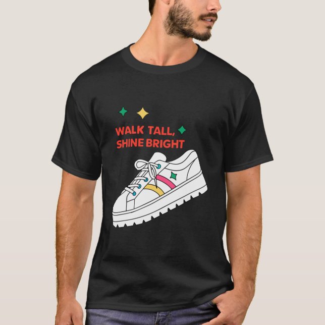 T-shirt Marcher Tall Shine brillant Plateforme brillante l (Devant)