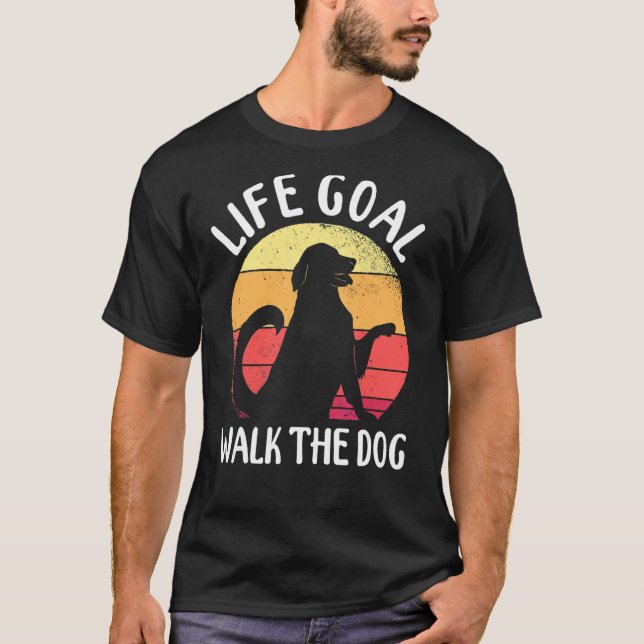 T-shirt Marcher Un Chien Accessoires Objectif De Vie March (Devant)