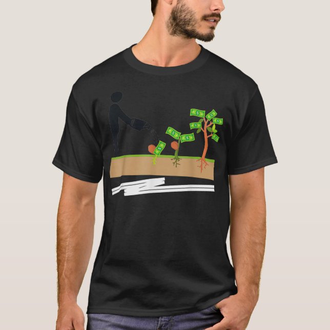 T-shirt Marchés stocks Trading Planter de l'argent Graphiq (Devant)