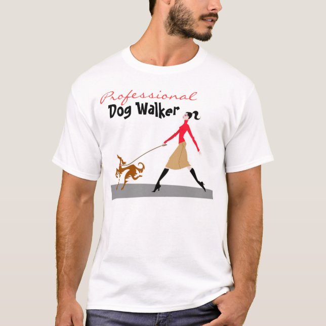 T-shirt Marcheur de chien (Devant)