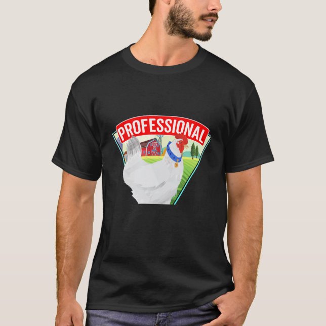 T-shirt Marcheur de poulets professionnel Fermier d'œufs m (Devant)