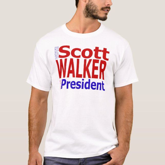 T-shirt Marcheur de Scott de vote pour le président (Devant)