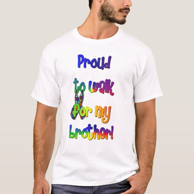 T-shirt Marcheur de sensibilisation sur l'autisme (Devant)