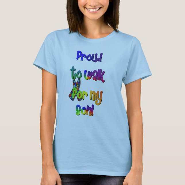 T-shirt Marcheur de sensibilisation sur l'autisme (Devant)