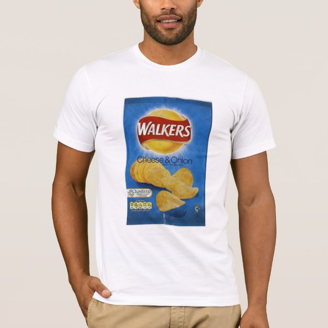 T-shirt Marcheurs fromage et chips d'oignon (Devant)