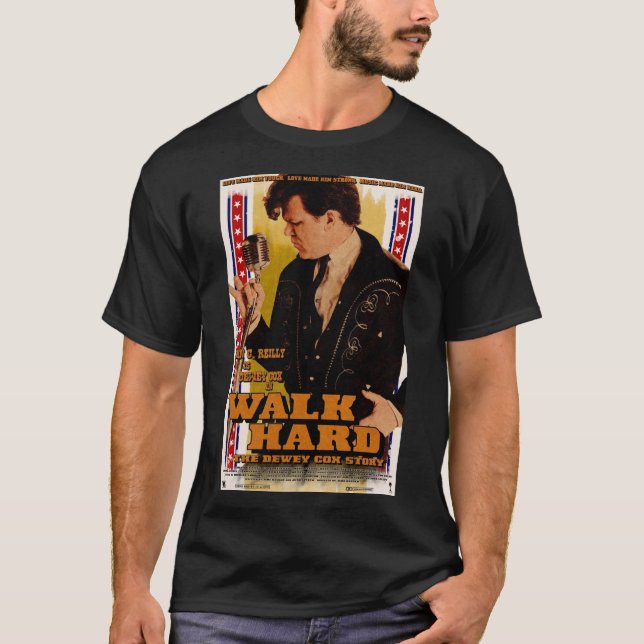 T-shirt Marchez dur Le Dewey Cox Story Movie Poster (Devant)