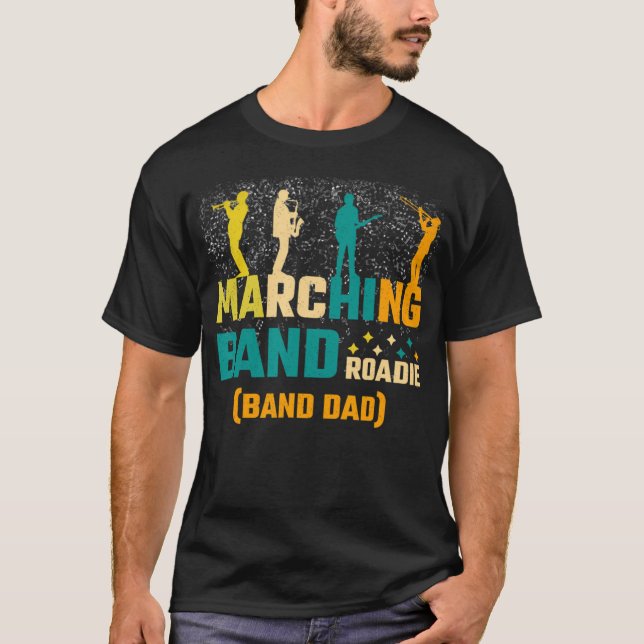 T-shirt Marching Band Roadie Band Papa (Devant)
