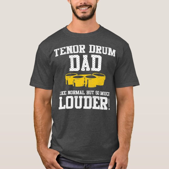 T-shirt Marching School Band Drôle Tenor Drum Papa (Devant)
