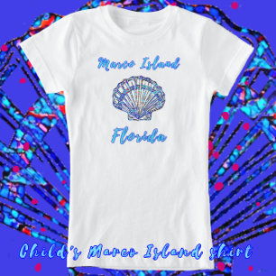 T-Shirt Marco Island Floride Joli coquillage de mosaïque