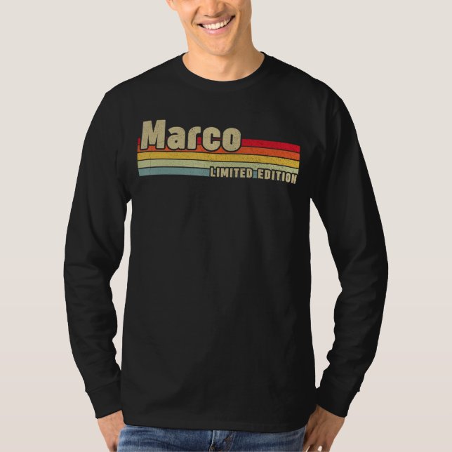 T-shirt Marco Nom Cadeau Anniversaire Personnalisé Funny C (Devant)