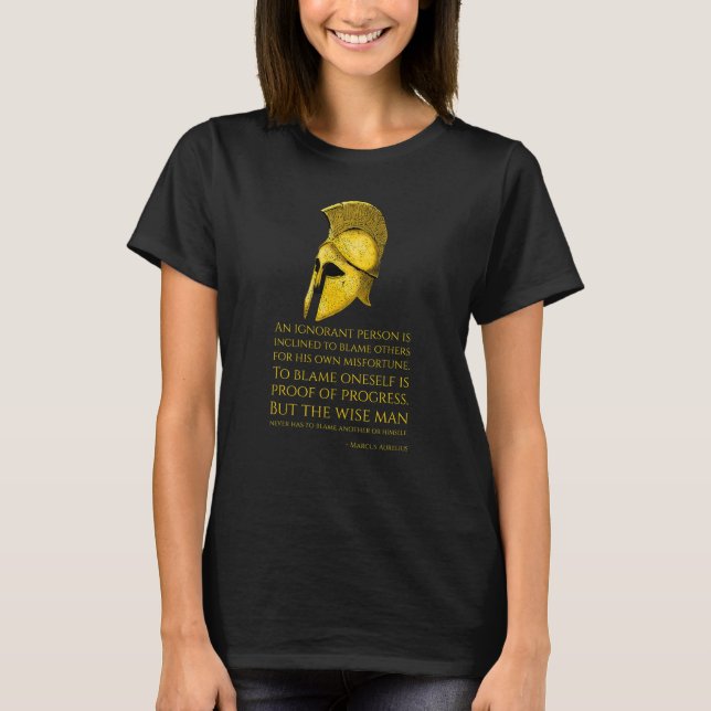 T-shirt Marcus Aurelius Philosophie stoïque Citation Roman (Devant)
