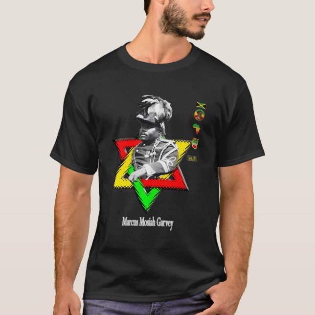 T-shirt Marcus Mosiah Garvey - Le Héros National Jamaïcain (Devant)