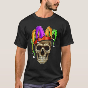 T-shirt Mardi du crâne Gras Jester Joker Carnaval NOLA Lou