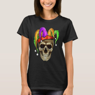 T-shirt Mardi du crâne Gras Jester Joker Carnaval NOLA Lou