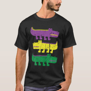 T-shirt Mardi Grad Alligators 3 Alligators Funny Mardi Gra