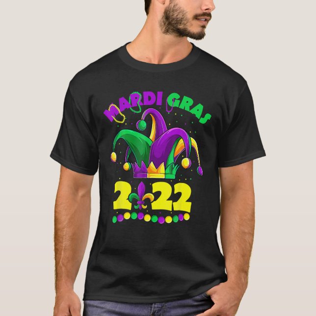 T-shirt Mardi Gras 2022 Jester Outfit, Enfants Garçon Homm (Devant)