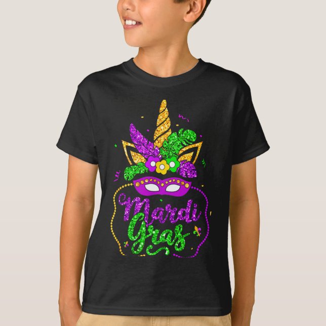T-shirt Mardi Gras 2024 Mask Beads New Orlean Party Women  (Devant)