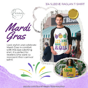 T-shirt Mardi Gras 3/4 Manches Raglan