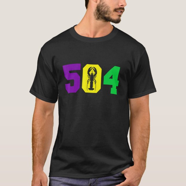 T-shirt Mardi Gras 504 Crawfish Funny Lovers Festival Outf (Devant)