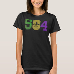 T-shirt Mardi Gras 504 T Shirt Nola Nouvelle Orléans Louis