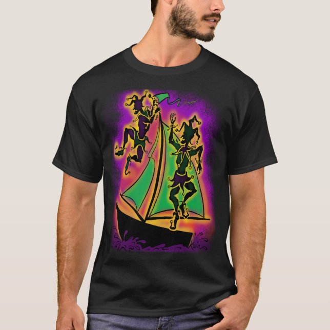 T-shirt Mardi Gras Bateau de Fools (Devant)