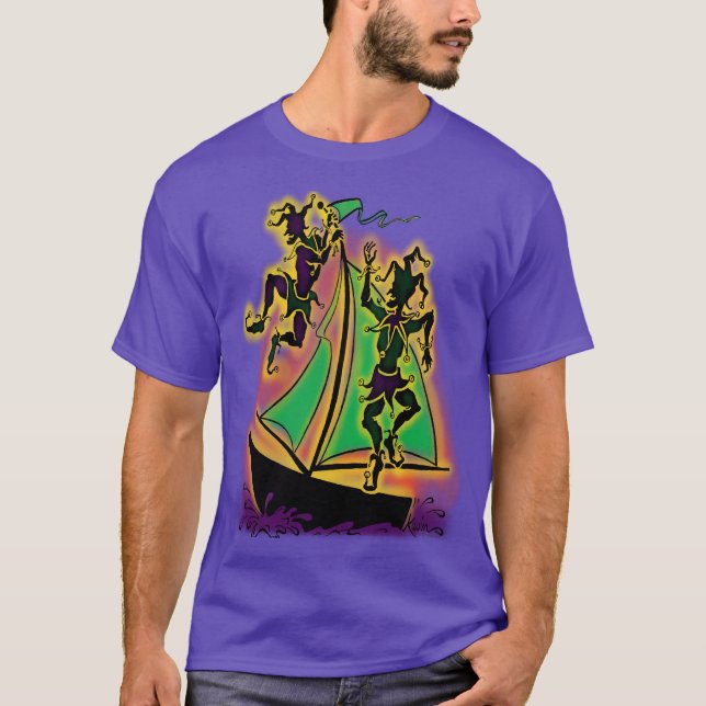 T-shirt Mardi Gras Bateau de Fools (Devant)