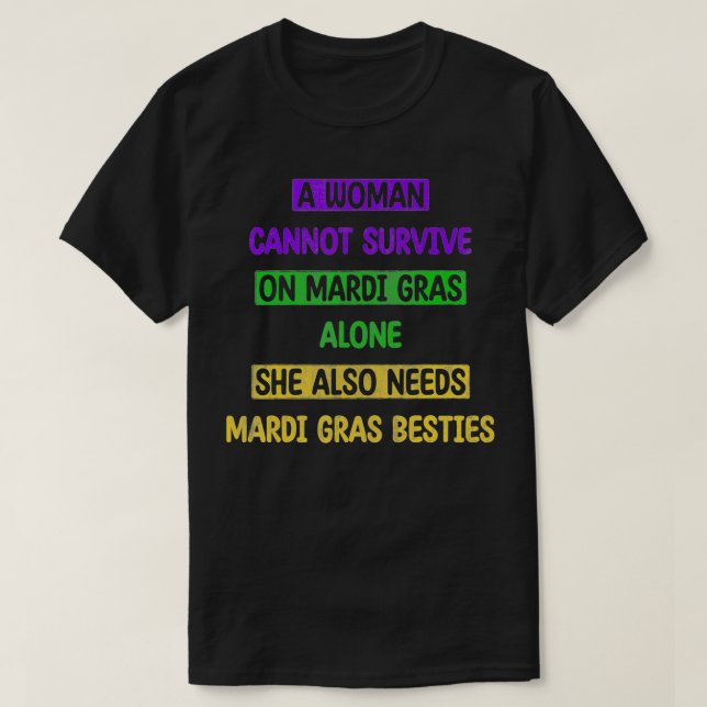 T-shirt Mardi Gras Besties Mardi Gras Célébration Funny Qu (Design devant)