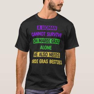 T-shirt Mardi Gras Besties Mardi Gras Célébration Funny Qu