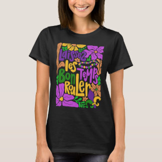 T-shirt Mardi Gras Boho Laissez Les Bon Temps Rouler Fleur