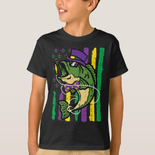 T-shirt Mardi Gras By Fish Us Drapeau Patriot Pêcheurs Hom