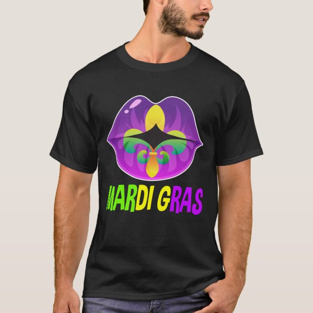 T-shirt Mardi Gras Cadeau pour Hommes Femmes Costumes perl (Devant)