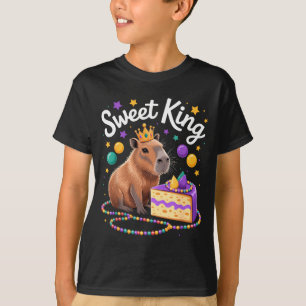 T-shirt Mardi gras capybara doux roi gâteau couronne carna