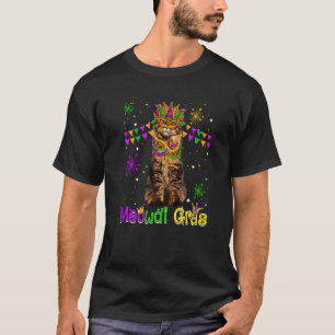 T-shirt Mardi Gras Cat Cute Maine Cat Cat Cat Carnival Mas