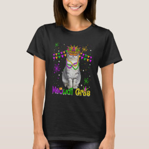 T-shirt Mardi Gras Chat Cute Scottish Fold Cat Carnival Ma
