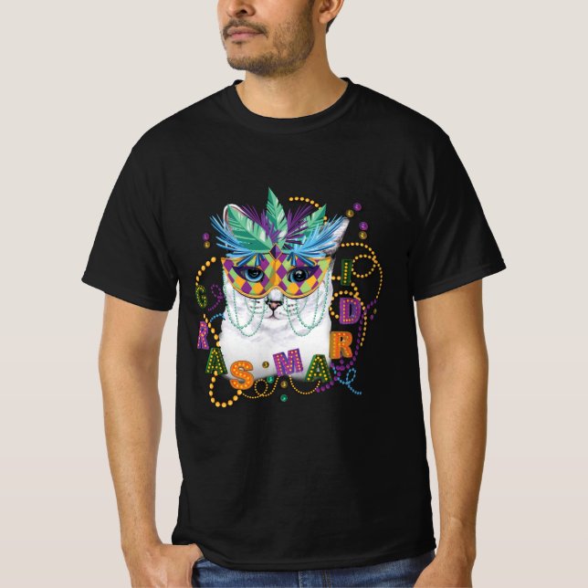 T-shirt Mardi Gras Chat, Funny Mardi Gras (Devant)