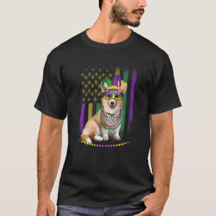 T-shirt Mardi Gras Chien Carnaval Corgi Chien Jester Chien