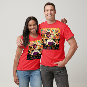 T-shirt Mardi Gras Cocktail Futur Du Milieu Du Siècle