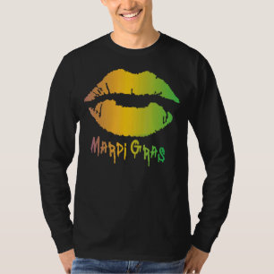 T-shirt Mardi Gras Costume de Carnaval Purple Amp Or Fleur