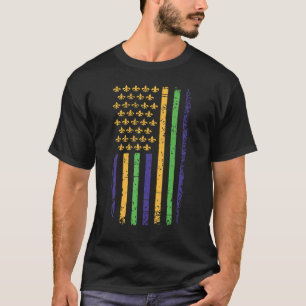 T-shirt Mardi Gras Costume US Mardi Gras Drapeau