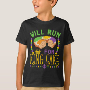 T-shirt Mardi Gras Courir Sera En Course Pour King Cake Fu