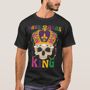 T-shirt Mardi Gras Crâne Carnaval King Masque Couronne per