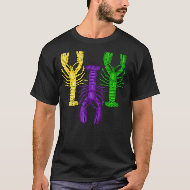 T-shirt Mardi Gras Crawfish Jester perle Casquette Tead Ne (Devant)