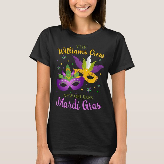 T-shirt Mardi Gras Crew Custom Matching (Devant)