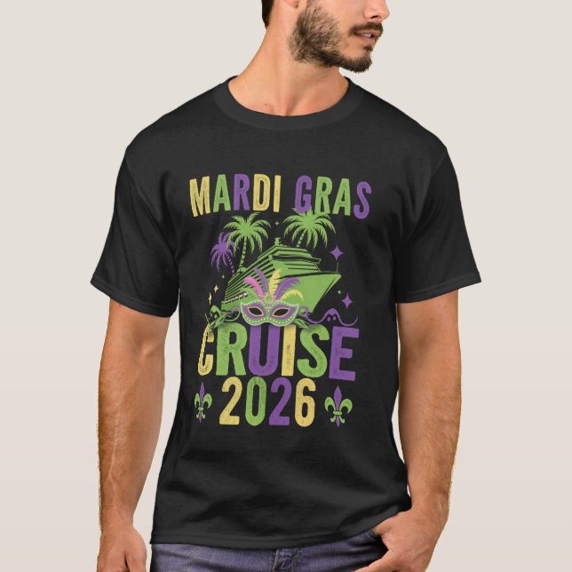 T-shirt Mardi Gras Cruise 2026 NOLA croisière en famille j (Devant)