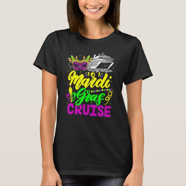 T-shirt Mardi Gras Cruise Carnivals Party Matching Group F (Devant)