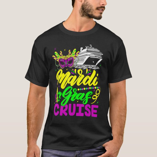 T-shirt Mardi Gras Cruise Carnivals Party Matching Group F (Devant)