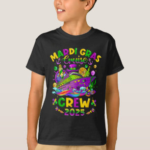 T-shirt Mardi Gras Cruise Crew 2025 Famille Correspondant